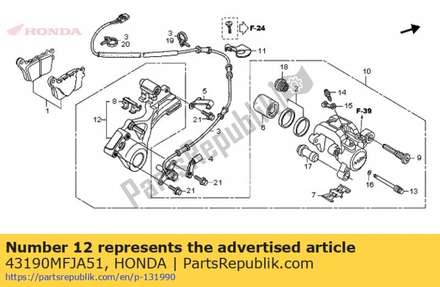 Bracket sub assy., rr. 43190MFJA51 Honda