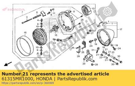 Rubber, headlight mounting 61315MR1000 Honda