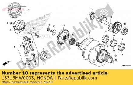 Bearing c, crankshaft (gr 13315MW0003 Honda