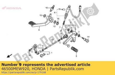 Pedal, rr. brake 46500MEW920 Honda