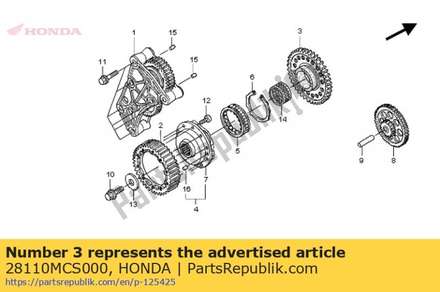 Gear comp., starting driv 28110MCS000 Honda