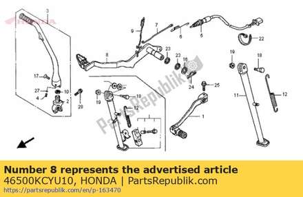 Pedal comp., brake 46500KCYU10 Honda