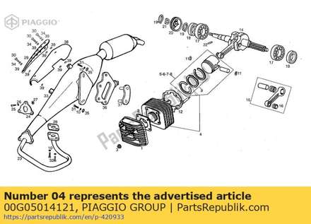R-cto.cilind.piston pred-e 00G05014121 Piaggio Group