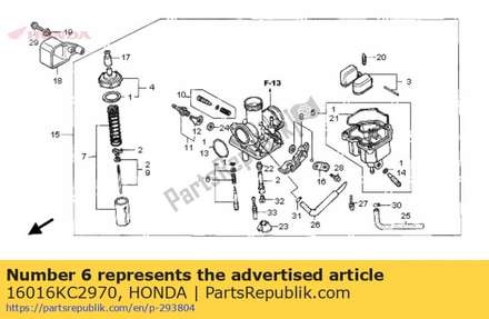 Screw set a 16016KC2970 Honda