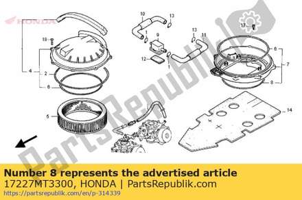 Seal, air cleaner case 17227MT3300 Honda