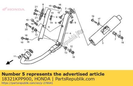 Cover, ex. pipe 18321KPP900 Honda