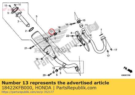 Collar, muffler mounting 18422KFB000 Honda