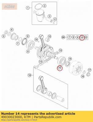 Cylindrical roller bearing nj205 49030023000 KTM