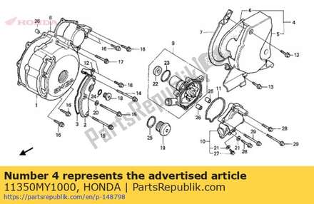 Cover comp., l. rr. 11350MY1000 Honda