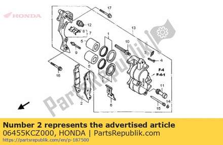 Brake pads 06455KCZ000 Honda