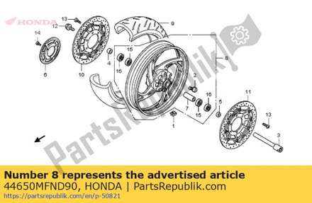 Wheel sub assy., fr. 44650MFND90 Honda