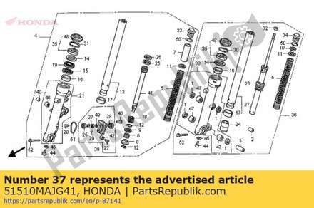 Pipe comp., l. fr. fork 51510MAJG41 Honda