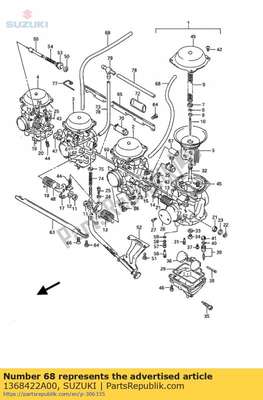Slang, carburateur 1368422A00 Suzuki
