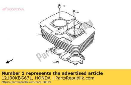 Cylinder comp. 12100KBG671 Honda