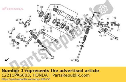Seal b, valve stem (arai) 12211PA6003 Honda