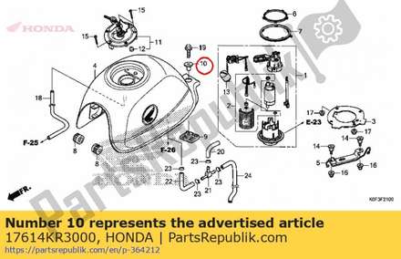 Collar, fuel tank mounting 17614KR3000 Honda