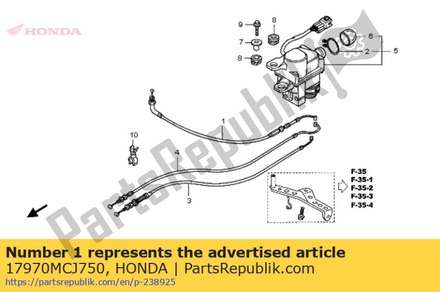 Cable comp., air valve 17970MCJ750 Honda