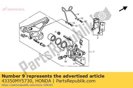 Guide, rr. brake hose 43350MY5730 Honda