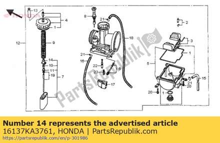 Holder, cable 16137KA3761 Honda