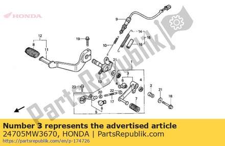 Pedal comp., change 24705MW3670 Honda