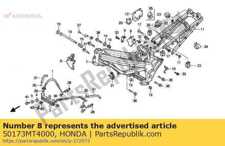 Cover, r. pivot 50173MT4000 Honda