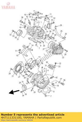 Guide, intake valve 4H7111331100 Yamaha