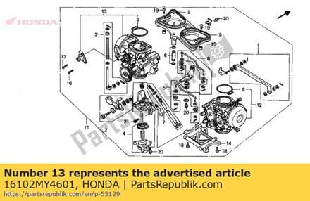 Carburetor assy.,** 16102MY4601 Honda