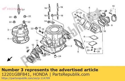 Head, cylinder 12201GBF841 Honda