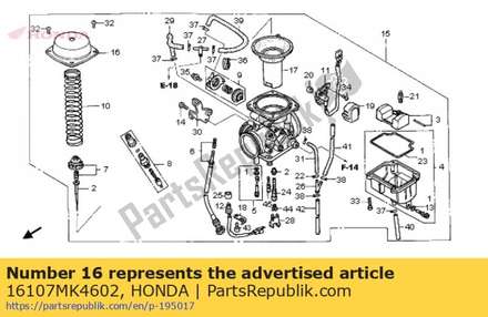 Top comp. 16107MK4602 Honda