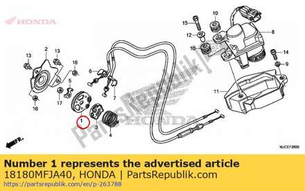 Guide, valve cable 18180MFJA40 Honda