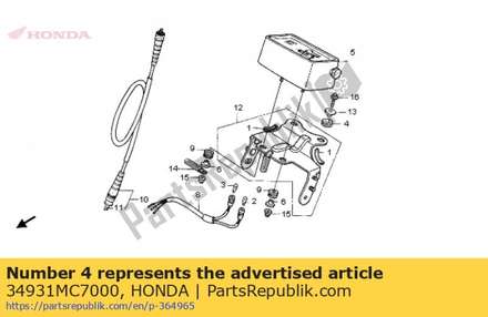 Rubber, resistor mounting 34931MC7000 Honda