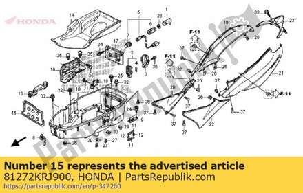 Plate,separator 81272KRJ900 Honda