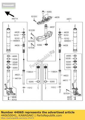 Bushing-front fork,guide zr750 440650041 Kawasaki