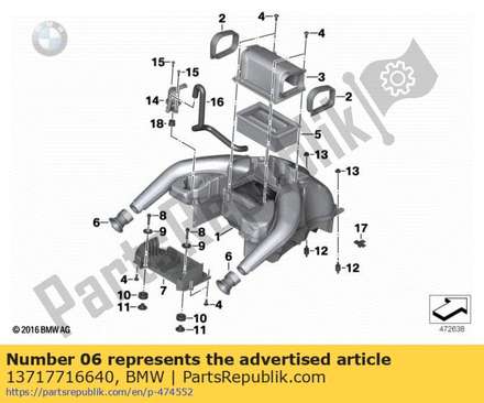 Set of mounting bases, front 13717716640 BMW