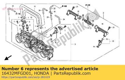 Joint, idle air control valve 16432MFGD01 Honda