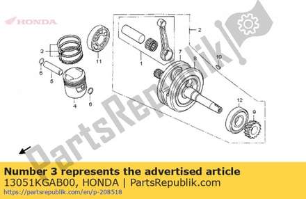 Ring set, piston (1.00) 13051KGAB00 Honda