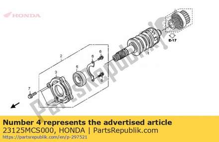 Plate, primary bearing se 23125MCS000 Honda