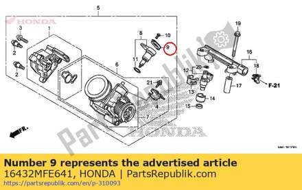 Plate, idle air control valve 16432MFE641 Honda