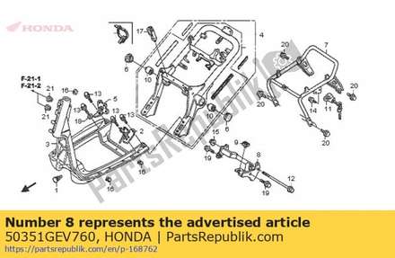 Link, engine hanger 50351GEV760 Honda