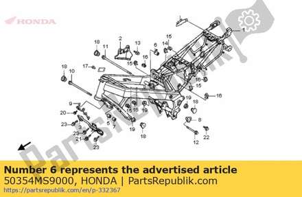 Collar, rr. engine hanger 50354MS9000 Honda