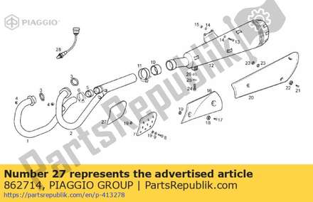 Insulator panel 862714 Piaggio Group