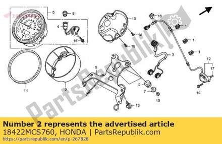 Rubber, ex. pipe mounting 18422MCS760 Honda
