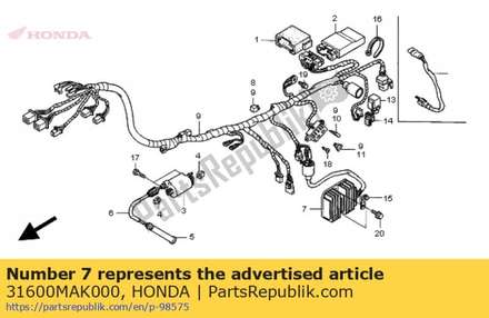 Rectifier assy., regulate 31600MAK000 Honda