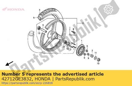 Tube, tire (pirelli) (2.7 42712GE3832 Honda