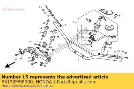 Holder, handle under 53132MS8000 Honda