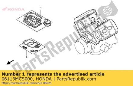 Gasket sheet kit a (component parts) 06113MCS000 Honda