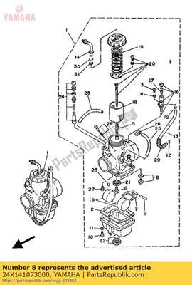 Needle valve set 24X141073000 Yamaha