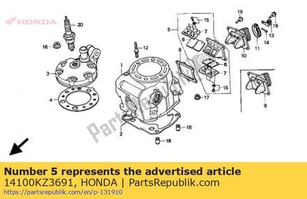 Reed valve assy 14100KZ3691 Honda