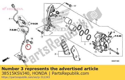 Guide, sensor cord 38515KSVJ40 Honda