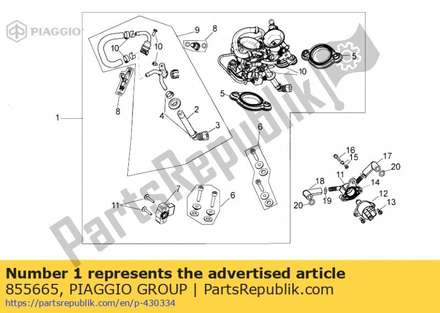 Throttle body cpl. 855665 Piaggio Group